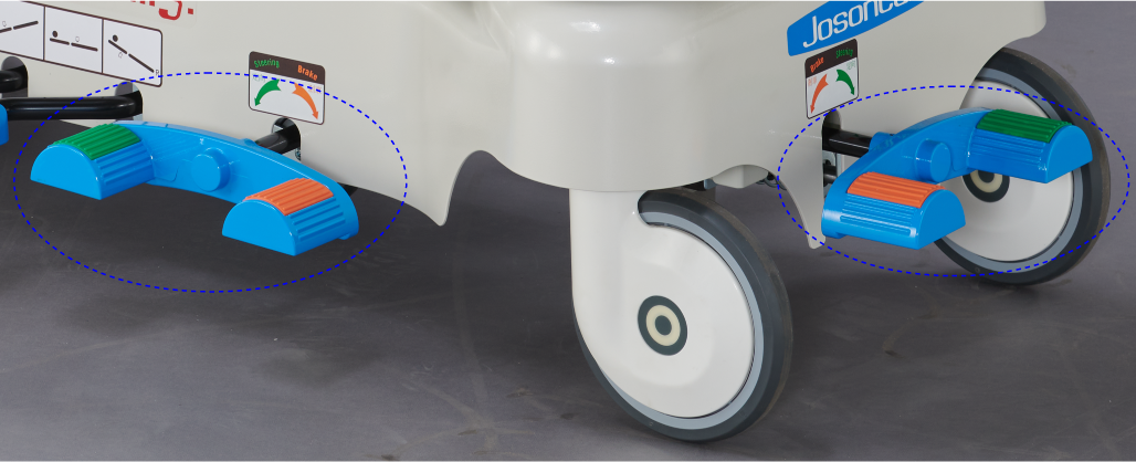 Joson-Care│Emergency Stretcher│JE-200│Central Brake System│Dust-Proof Lockable Caster